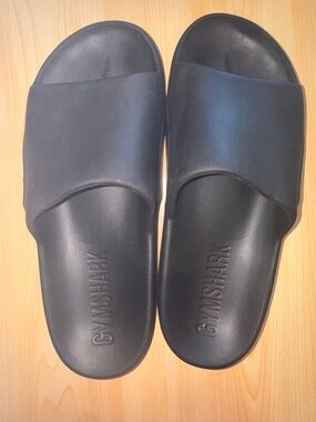 Gymshark Women’s Black Slide Sandals with Embossed Logo